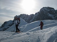 Salita al Rif. Albani e al Ferrante ( 2427 m) il sabato, passaggio al Pizzo di Petto (2270 m) domenica (21-22 febb. 09) - FOTOGALLERY